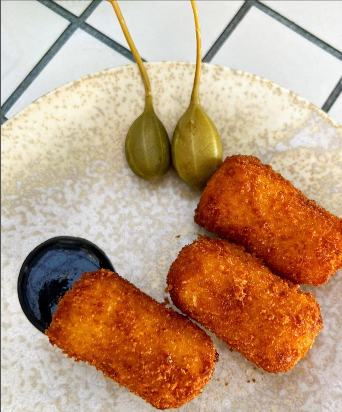 Leek & manchego croquettes